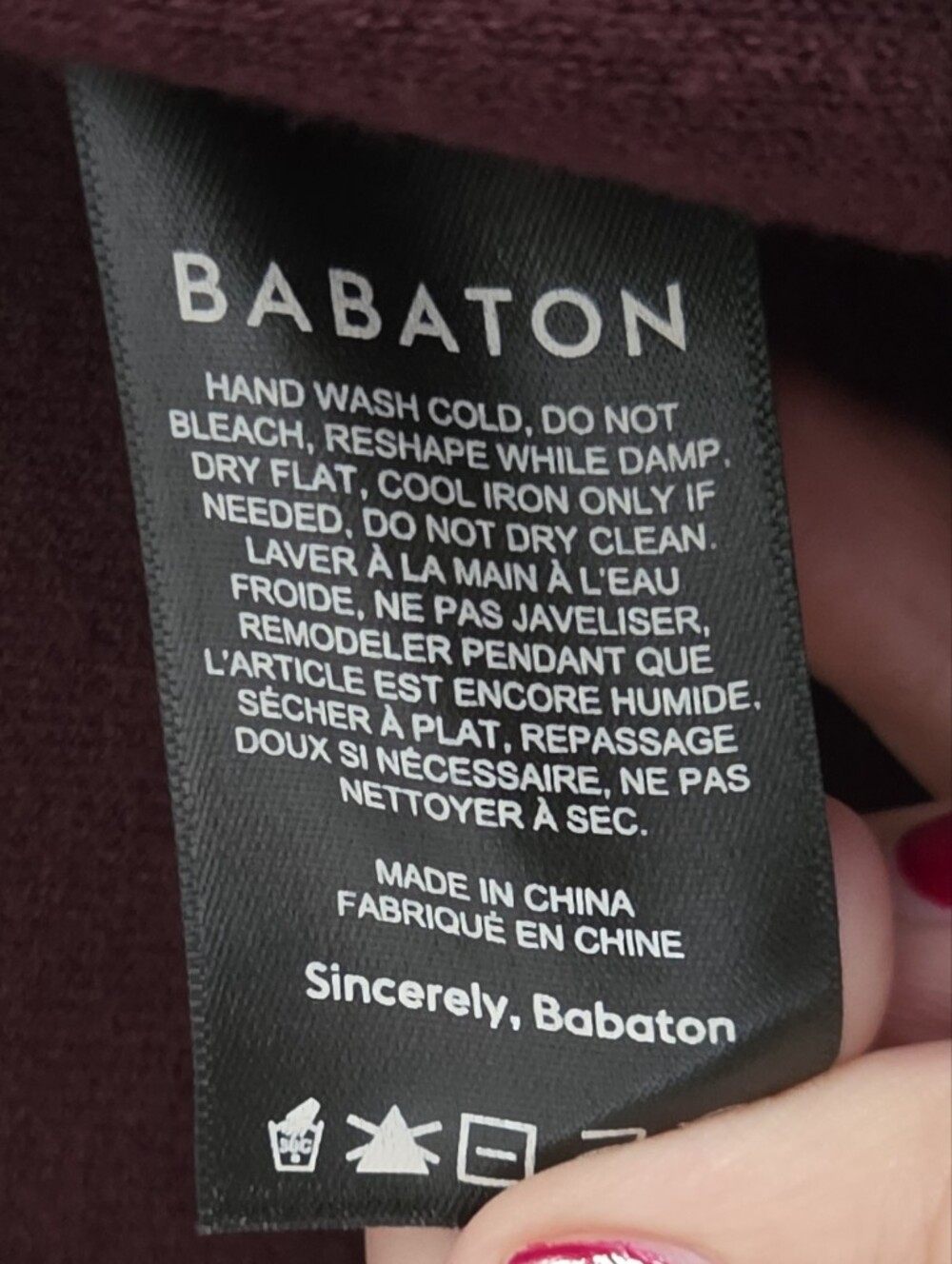 Babaton Long Open-Front Robe - Deep Wine - Picture 5 of 5